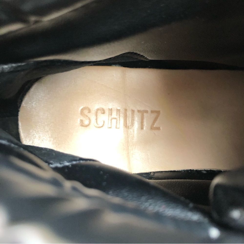 Schutz Keilane Black Puffy Combat Boots Size 7 New in Box - Picture 6 of 11